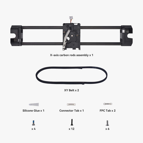 Bambu Lab X-Axis Carbon Rods Assembly