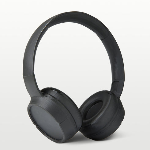 Headphones printed in Alpha Black resin on the Formlabs Form Studio 1 3D printer