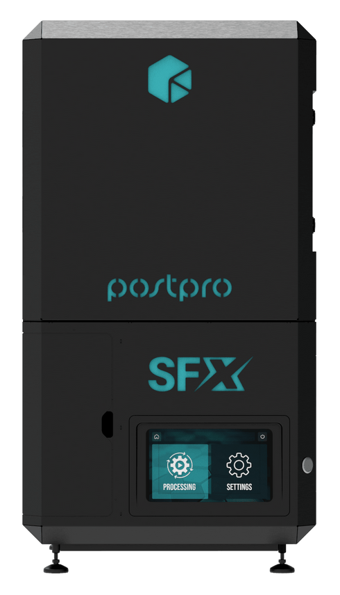 POSTPRO SFX vapour smoothing machine for use with MJF, SLS, Markforged and Stratasys 3D printed parts.